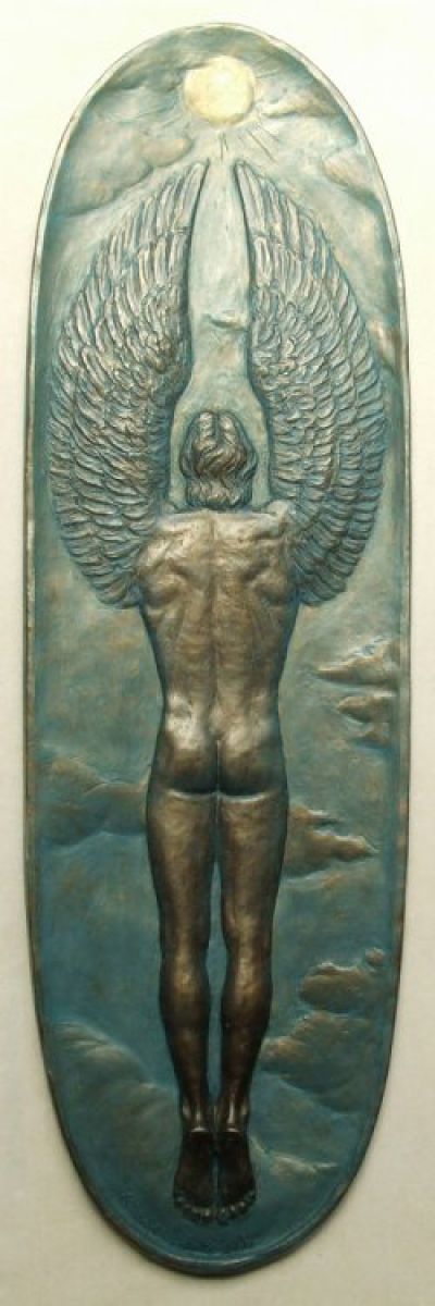 Icarus, bronze, 62 x 20 x 3 cm, 2008