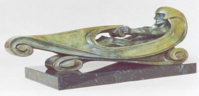 The Pilot, Bronze, h 17x60x17, 2000