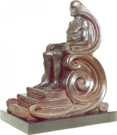 The sacred King, Bronze, h 33x19x23, 2001