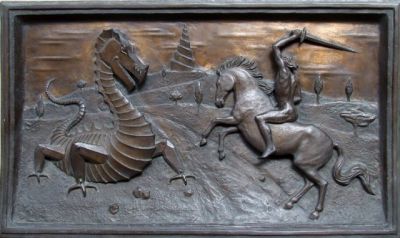 Mechanicomachia, bronze, h 28 x 48 x 5, 1990