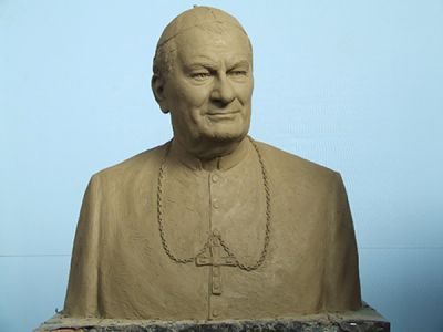 Mons. Alessandro Plotti, Arcivescovo di Pisa dal 1986 al 2008, creta, 2016