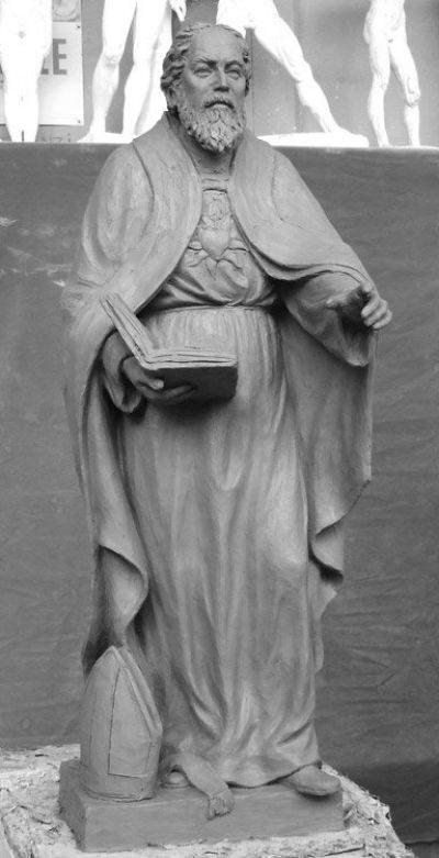 Sant’Agostino, creta, h cm 100, 2008