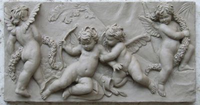 Primo bassorilievo con putti, creta, 2016