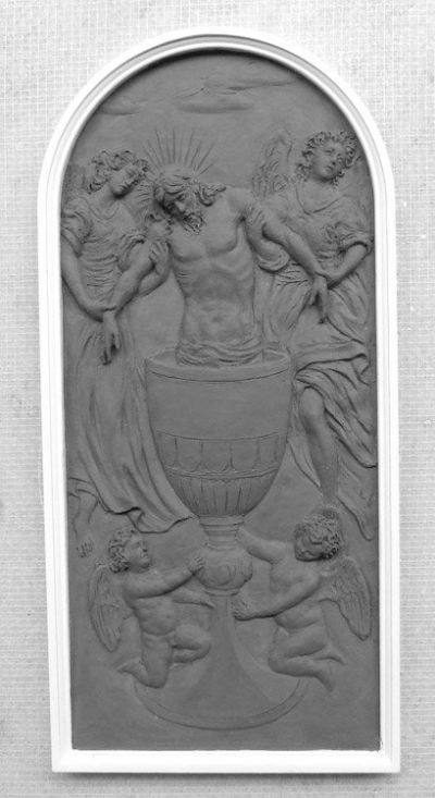 Sportello per tabernacolo, plastilina, 2007