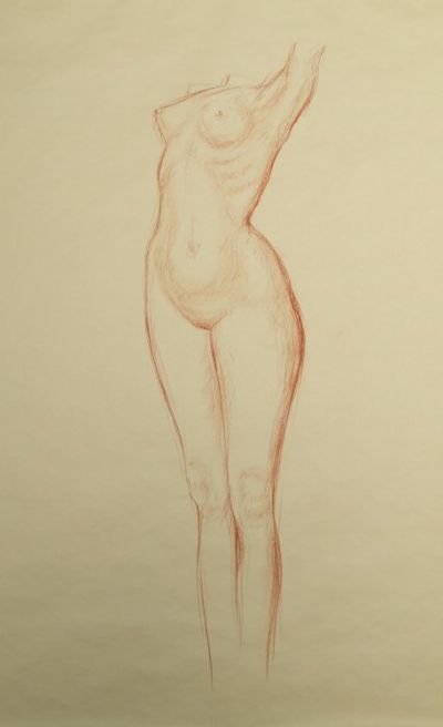 Nude study n. 1, charcoal on paper, 2012