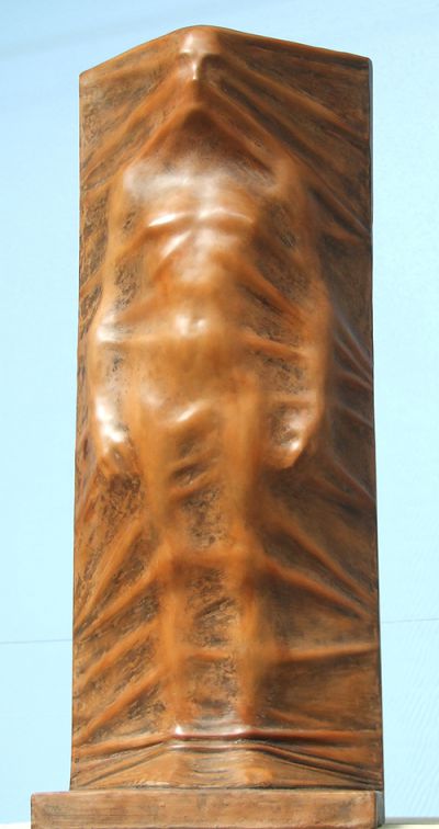Veiled man, terracotta, 2017