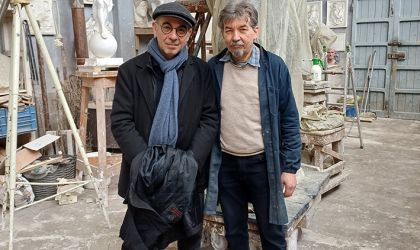 Giuseppe Tornatore visita il mio studio.