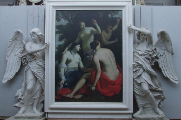 Angeli barocchi, copie in gesso antecedentemente modellate in creta - 2012