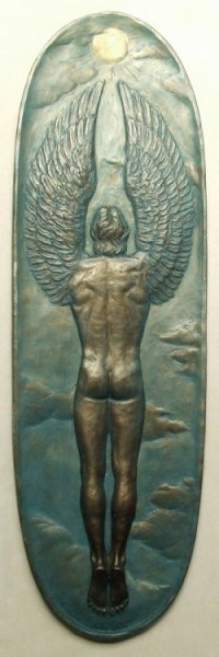 Icarus, bronze, 62 x 20 x 3 cm, 2008