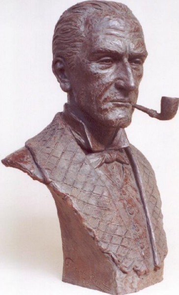 Sherlock Holmes, Bronze, h 75x40x25, 2001