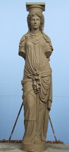 Cariatide, creta, (h cm 100) 2018