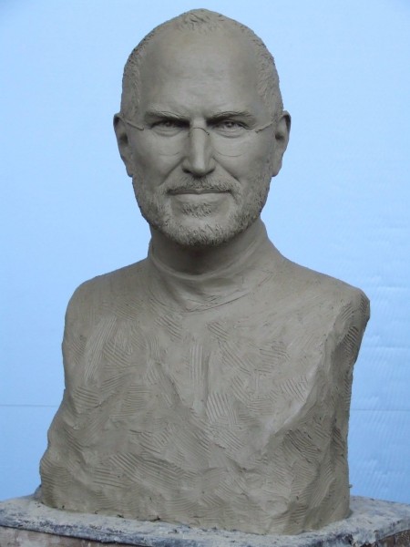 Steve Jobs, clay, 2017