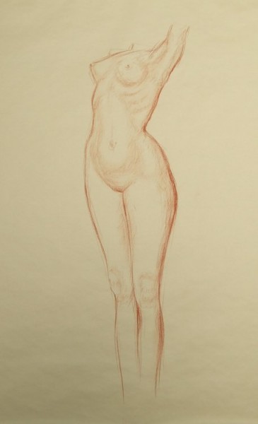 Nude study n. 1, charcoal on paper, 2012