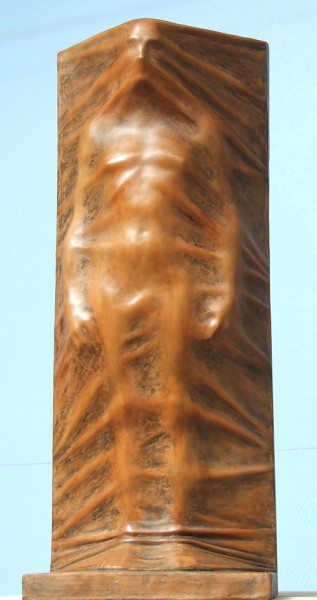 Veiled man, terracotta, 2017